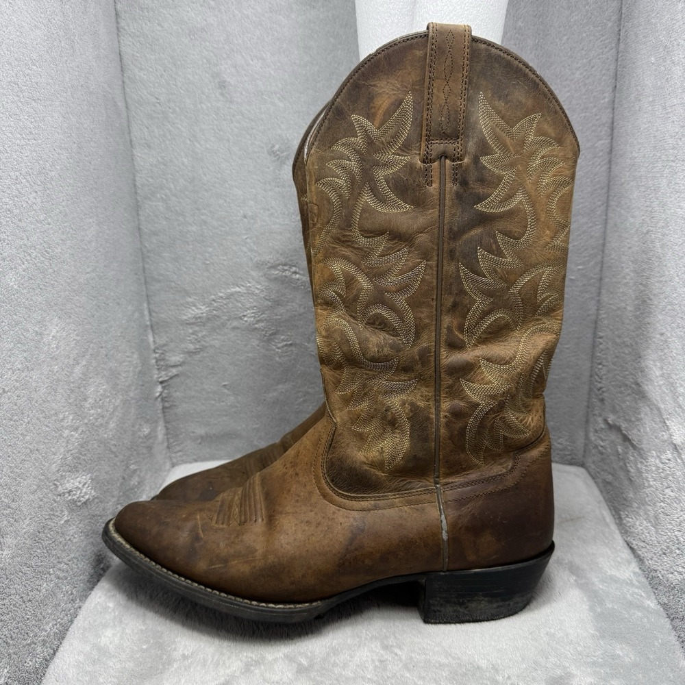 Ariat Men's 10 Heritage Distressed Brown Leather Western Cowboy Boots 10002204